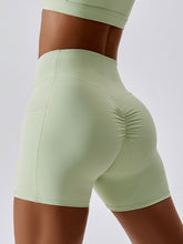 Load image into Gallery viewer, Ruched Pocketed High Waist Active Shorts