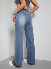 Load image into Gallery viewer, High Rise Wide Leg Jeans with Pockets