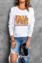 Load image into Gallery viewer, Letter Graphic Round Neck Long Sleeve Sweatshirt