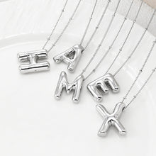 Load image into Gallery viewer, Copper Bubble Letter Pendant Necklace