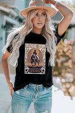 Load image into Gallery viewer, Graphic Round Neck Short Sleeve T-Shirt