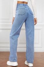 Load image into Gallery viewer, High Waist Straight Jeans