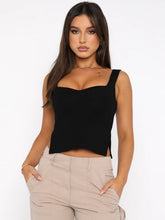 Load image into Gallery viewer, Ruched Sweetheart Neck Wide Strap Tank
