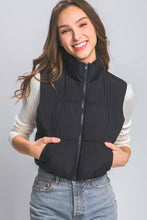 Load image into Gallery viewer, Love Tree Zip Up Turtleneck Cropped Vest Coat