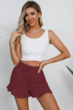 Load image into Gallery viewer, Full Size Drawstring Ruffle Hem Shorts