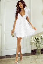 Load image into Gallery viewer, Applique Tied V-Neck Sleeveless Dress