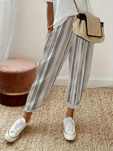 Load image into Gallery viewer, Striped Pants with Pockets