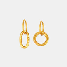 Load image into Gallery viewer, 18K Gold-Plated Titanium Steel Annulus Earrings