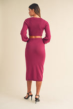 Load image into Gallery viewer, MABLE Front Twisted Knit Top and Midi Skirt Set