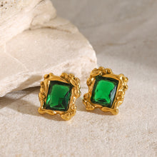 Load image into Gallery viewer, Stainless Steel Zircon Geometric Earrings