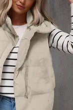 Load image into Gallery viewer, Zip Up Vest Coat with Pockets