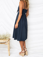 Load image into Gallery viewer, Cutout Smocked Sweetheart Neck Cami Dress