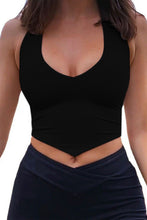 Load image into Gallery viewer, Backless Lace-Up Halter Neck Cami