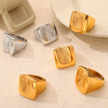 Load image into Gallery viewer, Titanium Steel Fingerprint Signet Ring