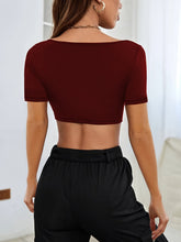 Load image into Gallery viewer, Square Neck Short Sleeve T-Shirt