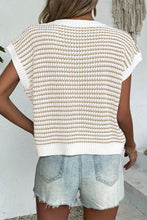 Load image into Gallery viewer, Striped Round Neck Sweater Vest