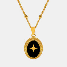 Load image into Gallery viewer, Gold-Plated Titanium Steel Oval Shape Pendant Necklace