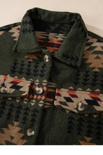 Load image into Gallery viewer, Pocketed Geometric Collared Neck Jacket