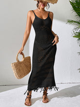 Load image into Gallery viewer, Openwork Scoop Neck Cover-Up Dress