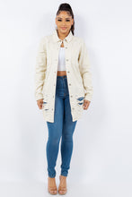Load image into Gallery viewer, American Bazi Distressed Button Up Long Sleeve Denim Jacket