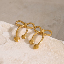 Load image into Gallery viewer, Stainless Steel Bow Earrings