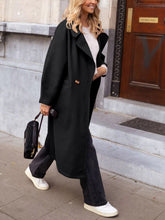 Load image into Gallery viewer, Pocketed Collared Neck Long Sleeve Coat