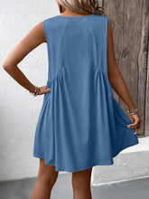 Load image into Gallery viewer, Ivy Lane Ruched V-Neck Sleeveless Mini Dress