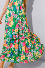 Load image into Gallery viewer, Tiered Ruffled Printed Sleeveless Dress