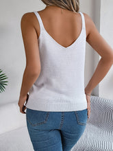Load image into Gallery viewer, Openwork Scoop Neck Knit Vest