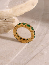Load image into Gallery viewer, 18K Gold-Plated Inlaid Zircon Ring