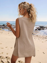 Load image into Gallery viewer, Slit Round Neck Top and Shorts Set
