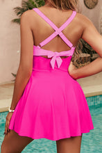 Load image into Gallery viewer, Crisscross V-Neck One-Piece Swimwear