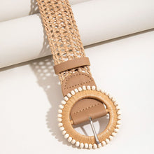 Load image into Gallery viewer, Beaded Round Buckle Braided Belt