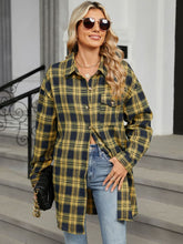 Load image into Gallery viewer, Plaid Collared Neck Long Sleeve Shirt
