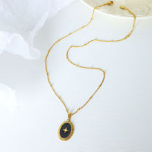 Load image into Gallery viewer, Gold-Plated Titanium Steel Oval Shape Pendant Necklace