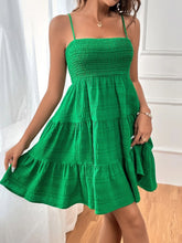Load image into Gallery viewer, Tiered Smocked Square Neck Cami Dress