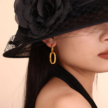 Load image into Gallery viewer, 18K Gold-Plated Titanium Steel Annulus Earrings