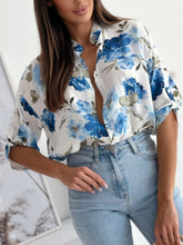 Load image into Gallery viewer, Printed Button Up Half Sleeve Shirt