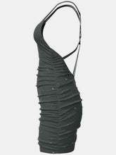 Load image into Gallery viewer, Glitter Double Spaghetti Straps Mini Dress