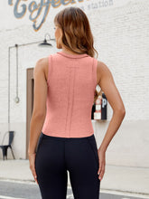 Load image into Gallery viewer, Exposed Seam Round Neck Tank