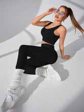 Load image into Gallery viewer, Scoop Neck Wide Strap Top and Pants Active Set