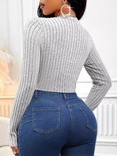 Load image into Gallery viewer, Button Up Round Neck Long Sleeve Cardigan