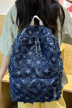 Load image into Gallery viewer, Star Denim Backpack Bag
