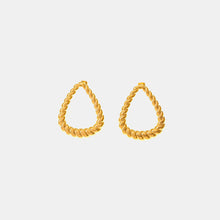 Load image into Gallery viewer, 18K Gold-Plated Twisted Earrings