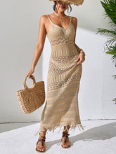 Load image into Gallery viewer, Openwork Scoop Neck Cover-Up Dress