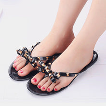 Load image into Gallery viewer, Bow Toe Post PVC Sandals