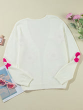 Load image into Gallery viewer, Flower Open Front Long Sleeve Cardigan