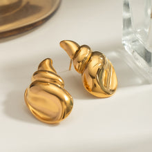 Load image into Gallery viewer, 18K Gold-Plated Conch Earrings