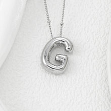 Load image into Gallery viewer, Copper Bubble Letter Pendant Necklace