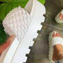Load image into Gallery viewer, PU Leather Open Toe Platform Sandals